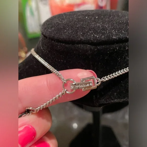 Givenchy Silver Mixed Crystal Statement Necklace - Picture 5 of 7